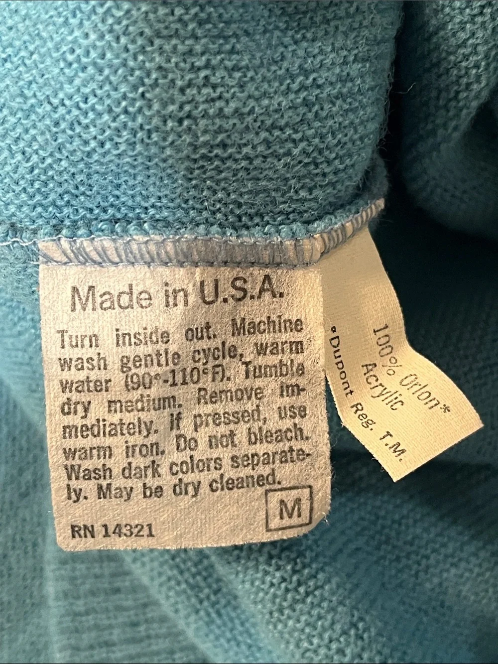 Christian Dior Monsieur | Blue Orion Acrylic cardigan sweater  Mens size M vtg